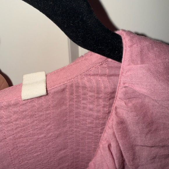 Doen  Rare River Calypso Pink Ruffled Sheer Blouse Size S excellent condition - Picture 5 of 7